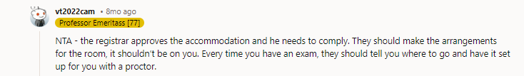 NTA. Your teachers are required by law to provide you with these accommodations. Your school can lose funding if this is not followed, so they should take this seriously. You have accommodations for a reason!