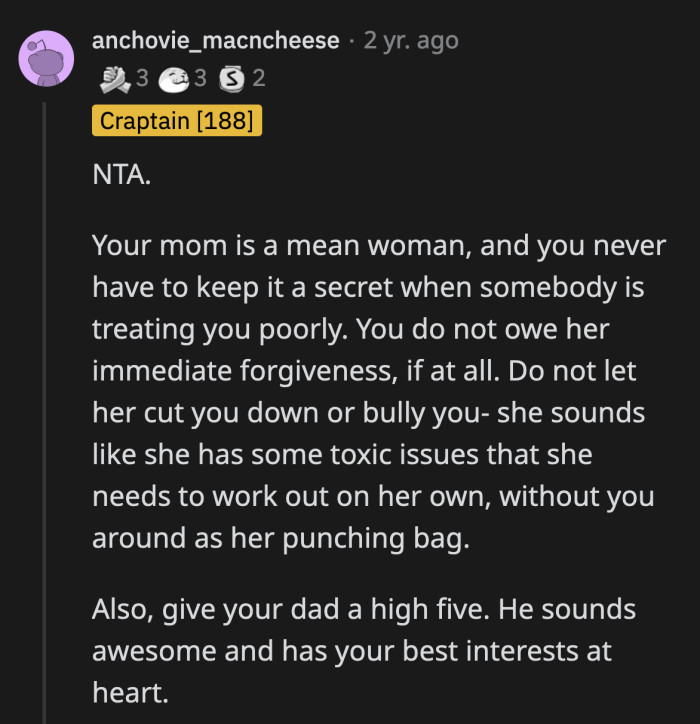 She needs to figure out why she accused her teenage daughter of trying to seduce her adult boyfriend. It's honestly sick.