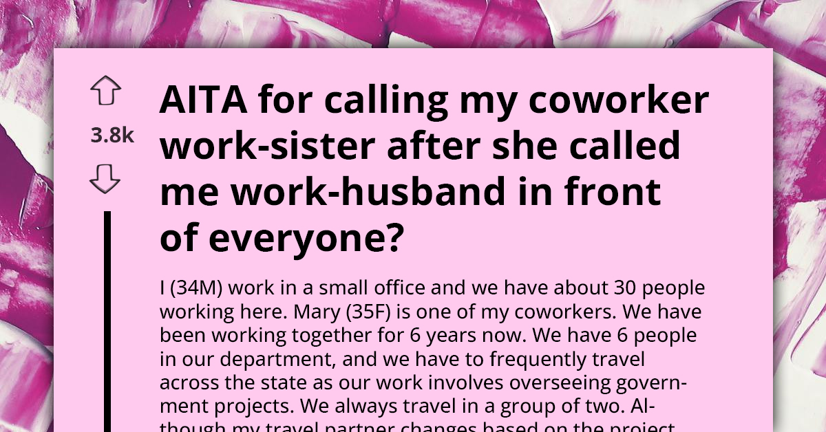 Office Tension Erupts After Man Rejects 'Work-Husband' Label From Colleague, Calls Her 'Work-Sister' Instead