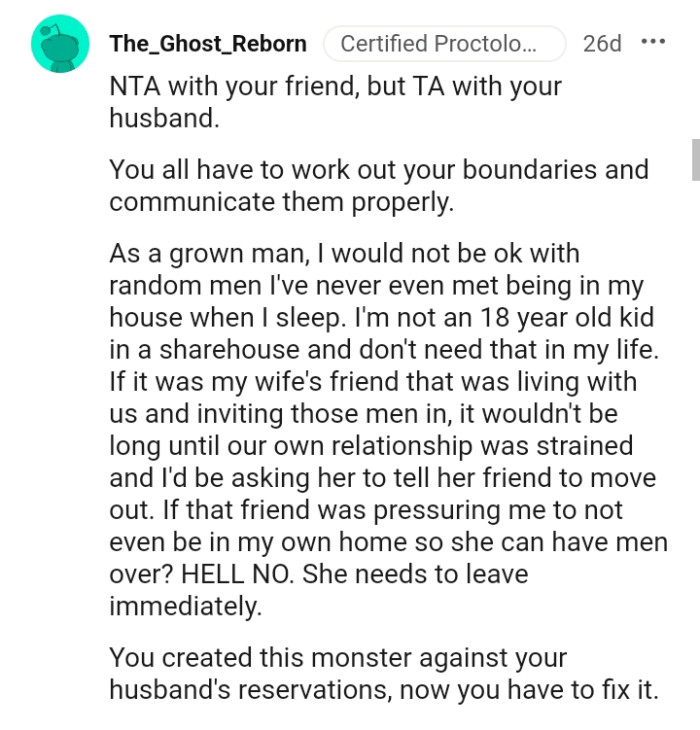 They all have to work out their boundaries and communicate them properly