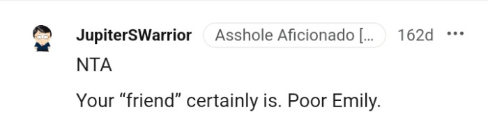 The OP's friend is definitely the AH here