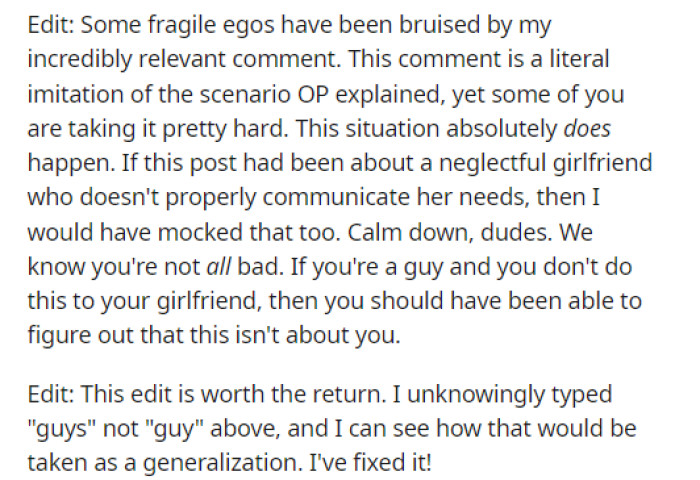 Here's an edit that the person added to the comment above, explaining their perspective and how their comment must have upset some people.