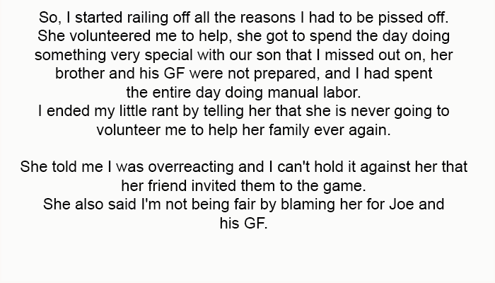 I started railing off all the reasons I had to be upset.