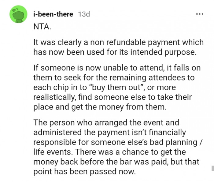 Find someone else to take their place