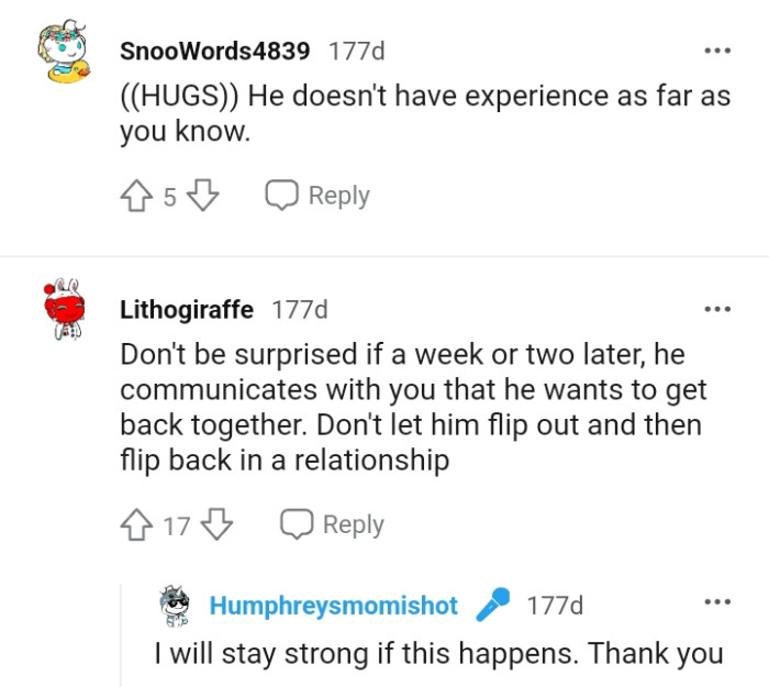 The OP shouldn't let him flip in and out of the relationship