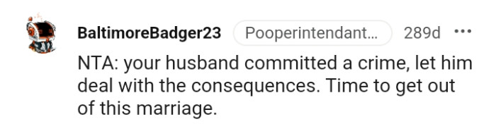 It is time for the OP to get out of that marriage