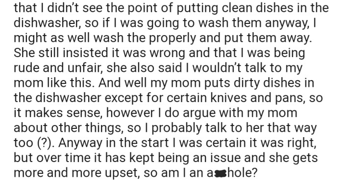 OP and their stepmother don't seem to agree and are currently at loggerheads over her kitchen rules