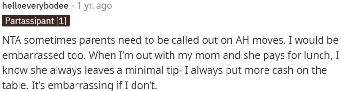 Confronting parents about their inappropriate behavior is necessary at times.