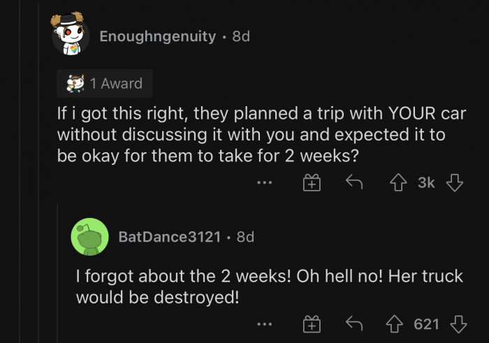 They should have asked first before planning and making promises.