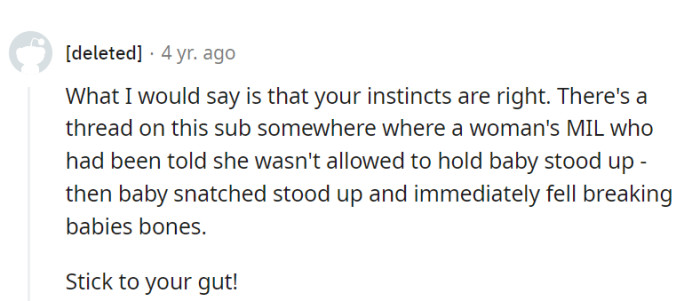 Her advice: Trust her instincts; it's better to be safe than 