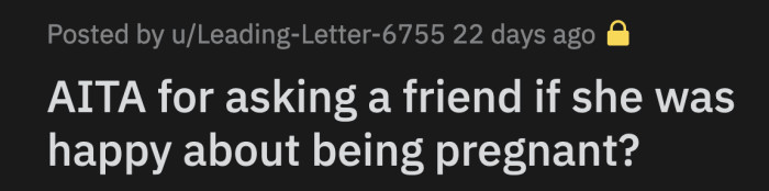 OP and Emma were left alone at the table when Molly went to the powder room