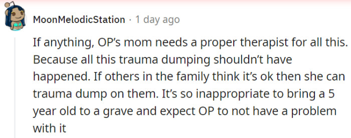 Seems like OP's mom needs a 