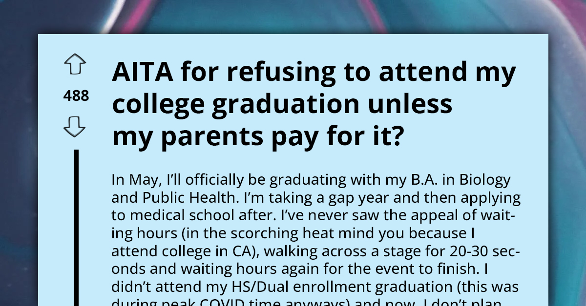 Graduate Refuses to Attend Own Ceremony Unless Parents Foot $400 Gown Bill, Sparks Family Outrage