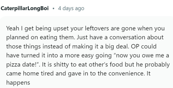 OP should have been more easygoing