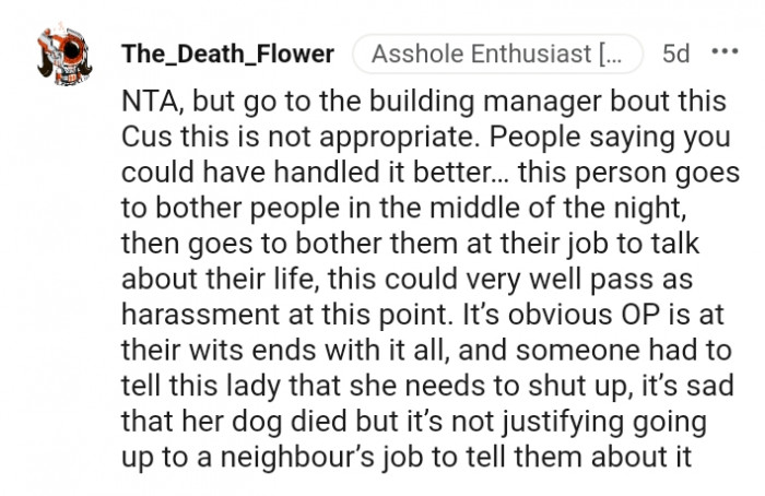 This person goes to bother people in the middle of the night