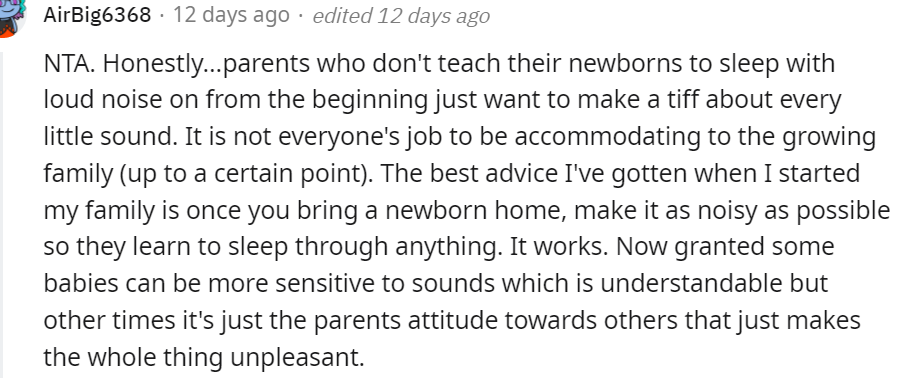5. It's not everyone's job to be accommodating to the growing family