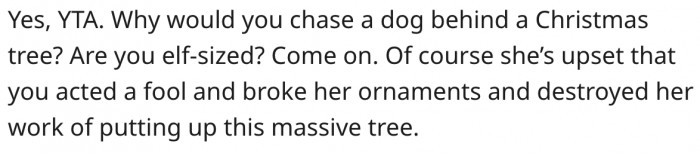 6. Her boyfriend's mother is appalled by her foolery.