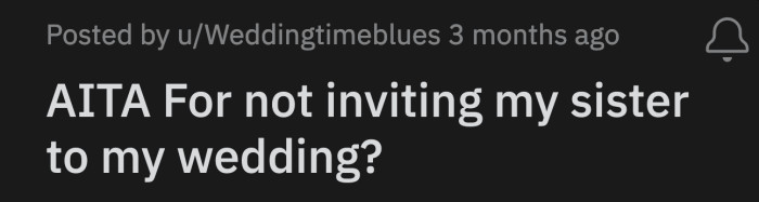 OP and Alex knew that if they invited Emma, they would have to hear her litany of God disapproving of their 