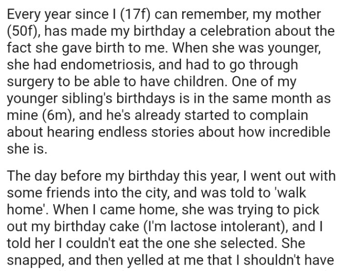OP's brother already started to complain about hearing endless stories about how incredible she is
