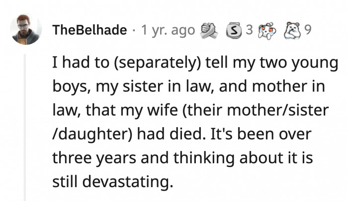 3. This husband who had to keep it together to share the most heartbreaking news with his family