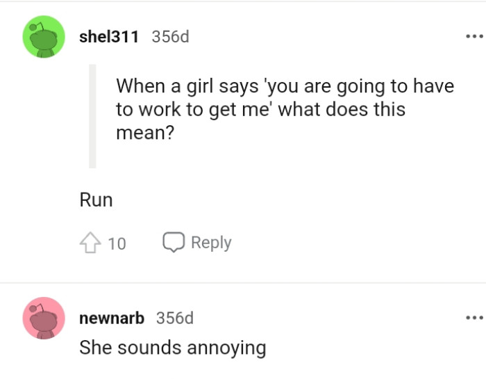 14. She Sounds Annoying