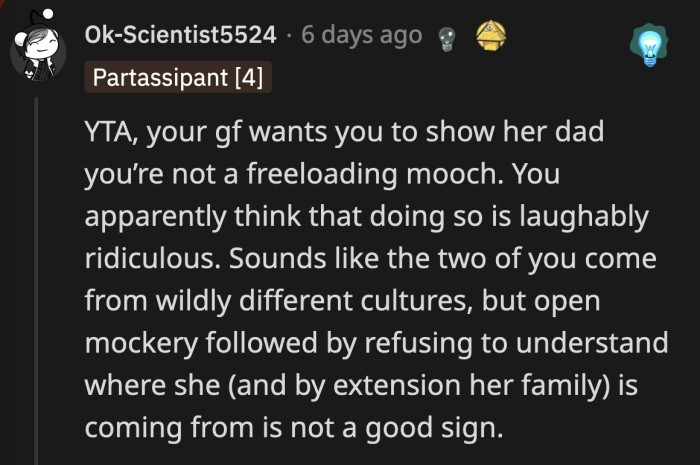 From someone who claims to come from humble beginnings, OP got used to looking down on people really fast