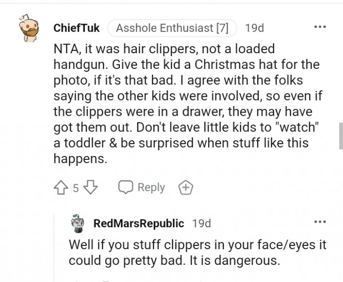 Give the kid a Christmas hat for the photo