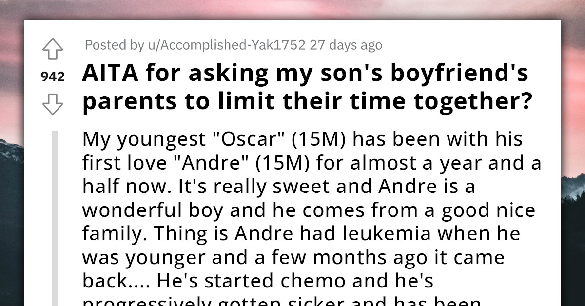 Mother Worried That Her Son Is Spending Too Much Time With His Dying Boyfriend