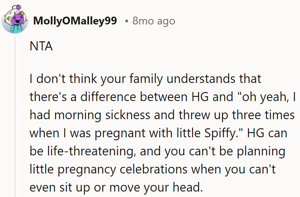 Transforming 'morning sickness' into a Netflix thriller. No celebrations when bed's her BFF!