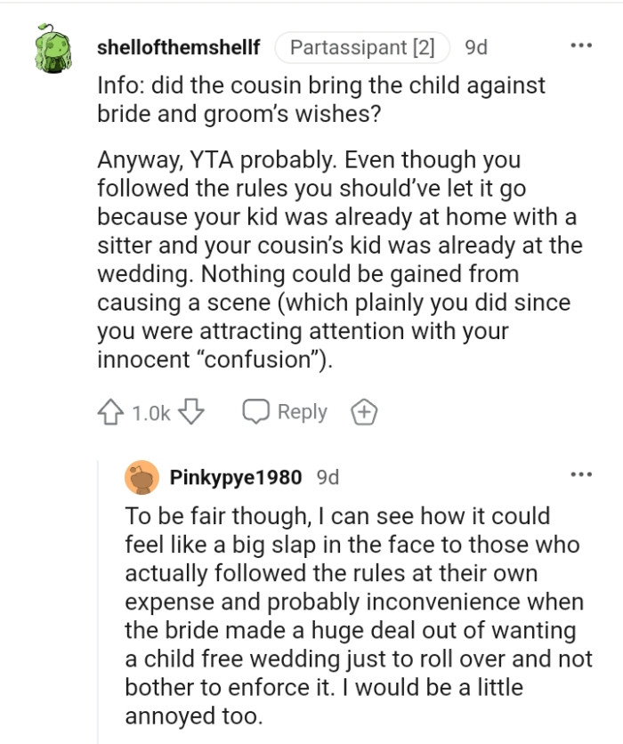 You should have just let it go