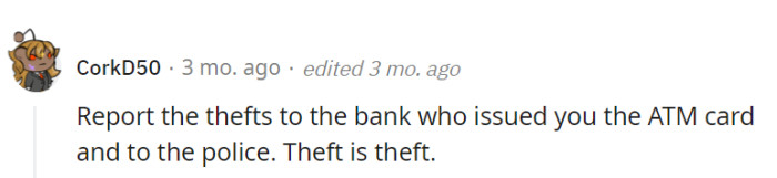 When it comes to theft, there's no room for debate.