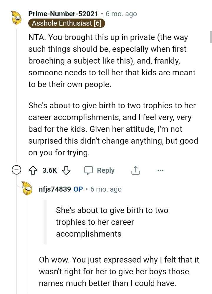 She's about to give birth to two trophies