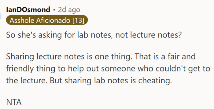 Lab notes and lecture notes are not the same thing
