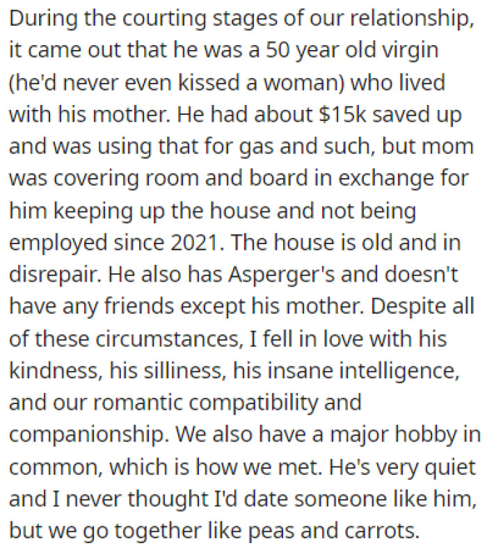 OP quickly fell in love with him