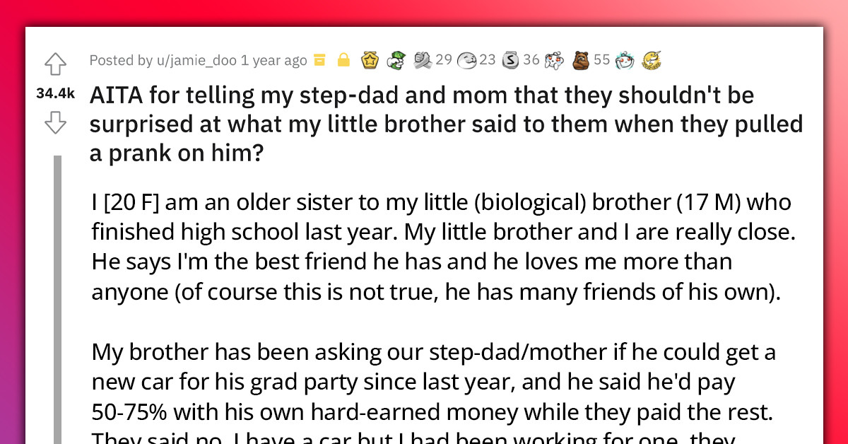 Girl Defends Brother's Threat To Their Parents After They Pulled A Mean Prank On Him
