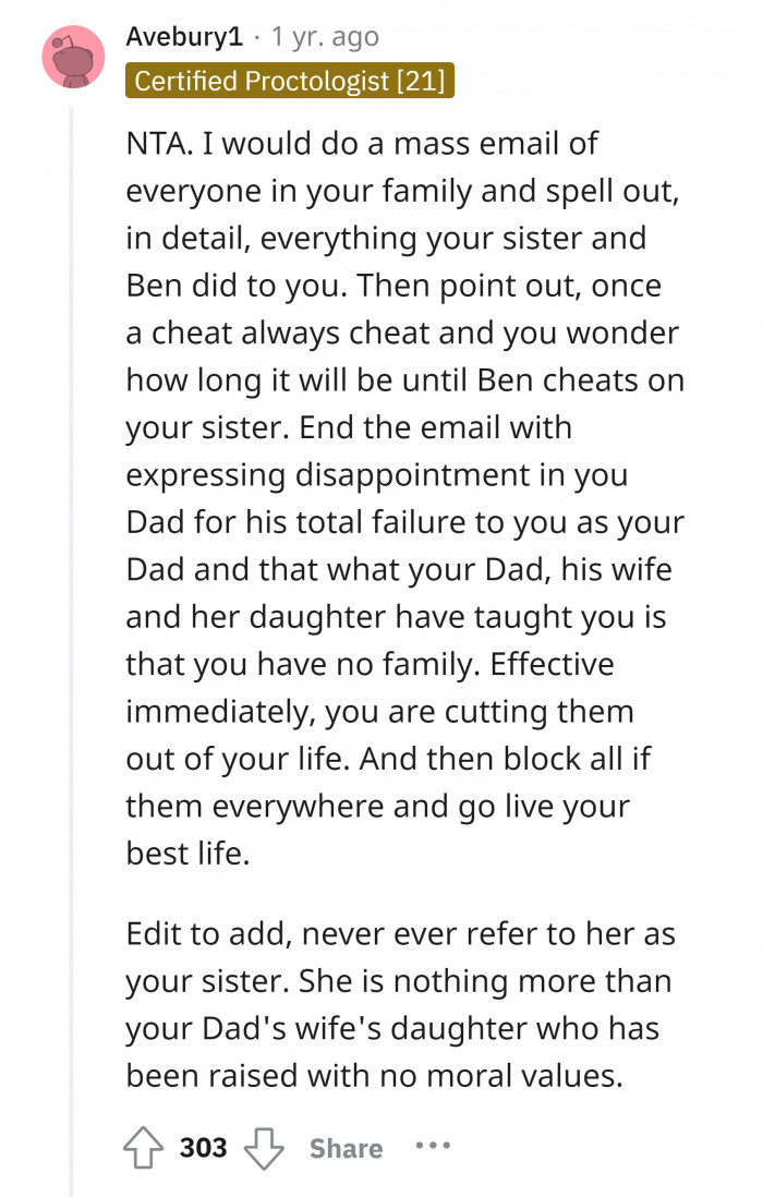 Everyone can betray you, so it's better to save yourself no matter what.