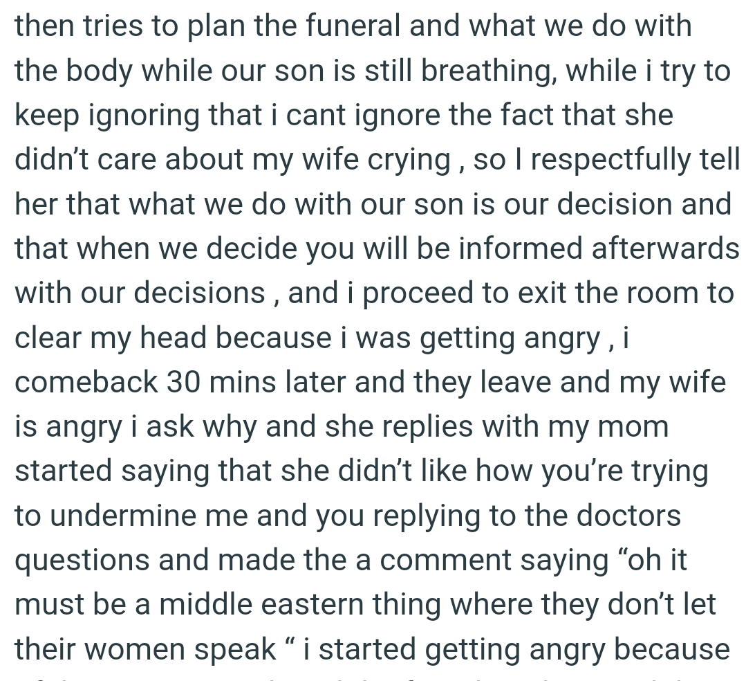 Then comes the MIL who isn't helping matters