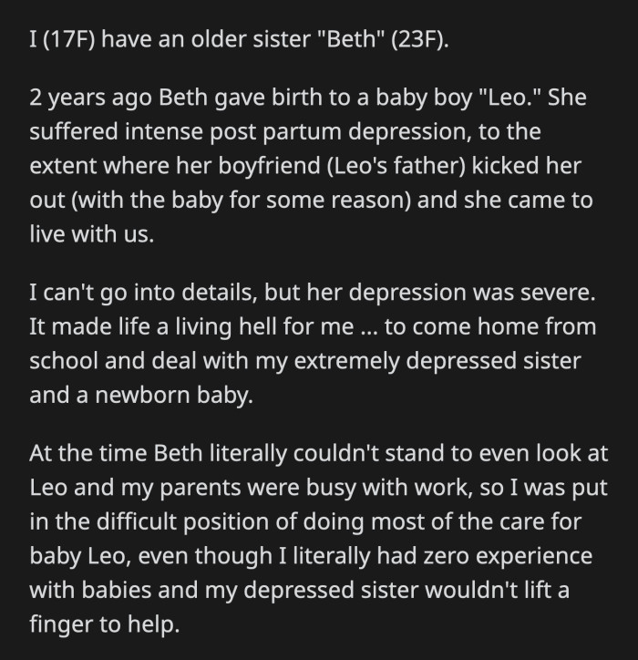 During a recent family dinner, Beth and her boyfriend announced their second pregnancy