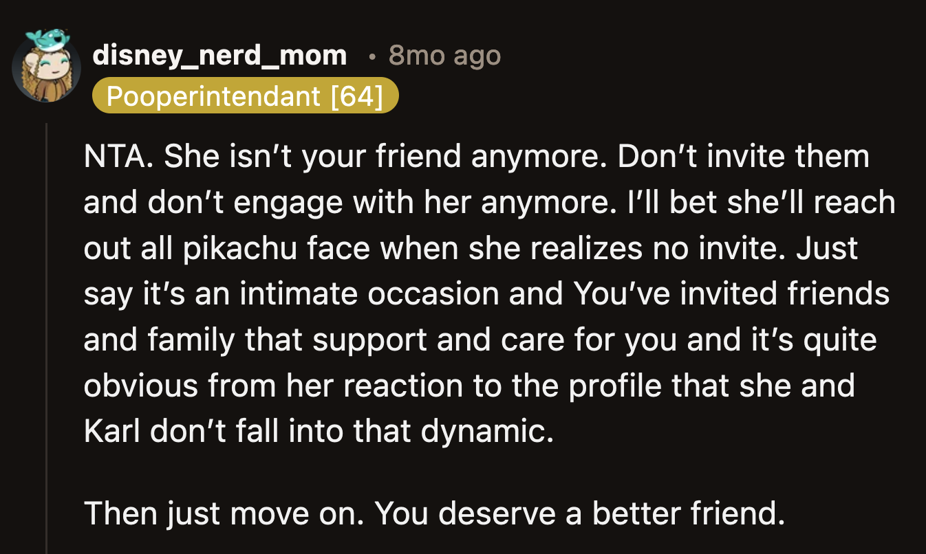 Or she could give her a taste of her own medicine and ghost her.