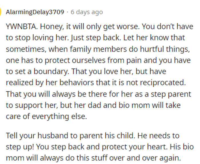 It's fair that everyone is warning her about it potentially getting worse.