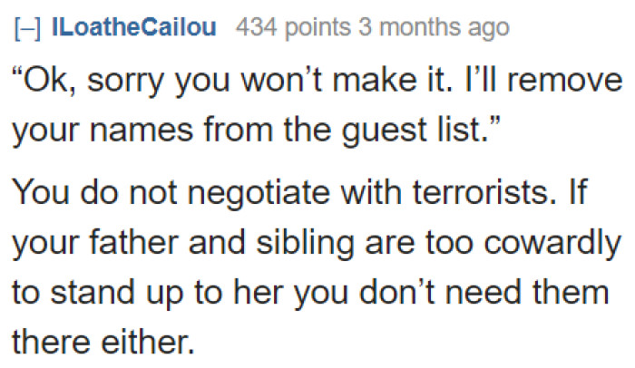 Users agree that the OP's mom is a terrorist.