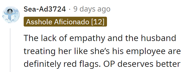 Major red flags. OP deserves a partner, not a boss.