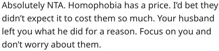 7. His in-laws are dealing with the consequences of their homophobic comments.