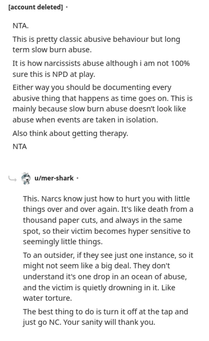 Continue reading to learn what the commenters have to say about this scenario and to see whether you concur with them