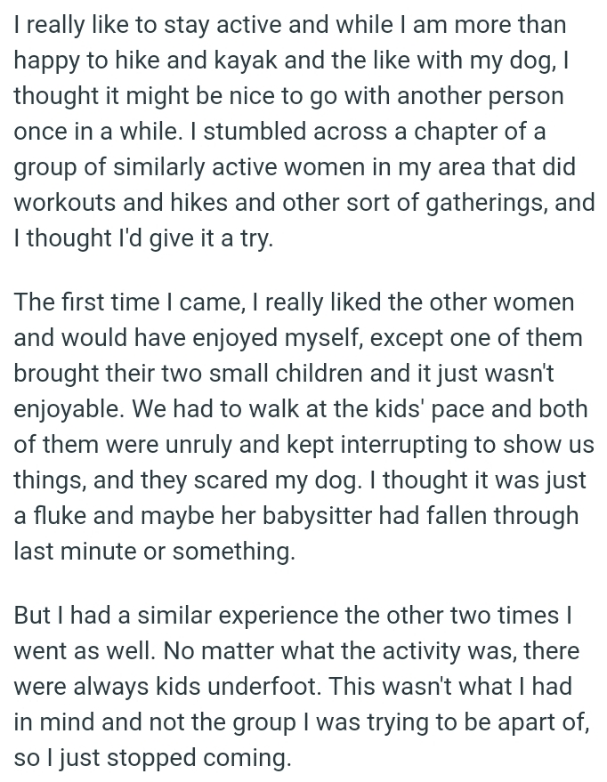 The OP thought it was just a fluke and maybe her babysitter had fallen through