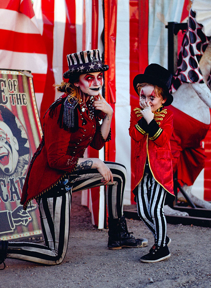 33. I Work At Haunted Houses. I Have A Ringleader Character. I Dressed My Son Up Like Me And Had Our Photos Taken At The Haunt