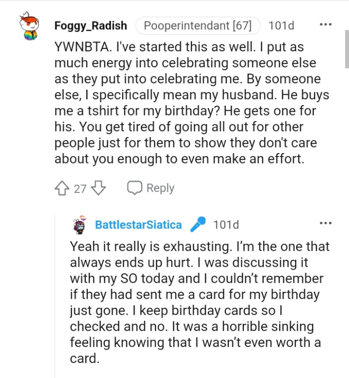 This Redditor gives back the same energy they receive when they're being celebrated