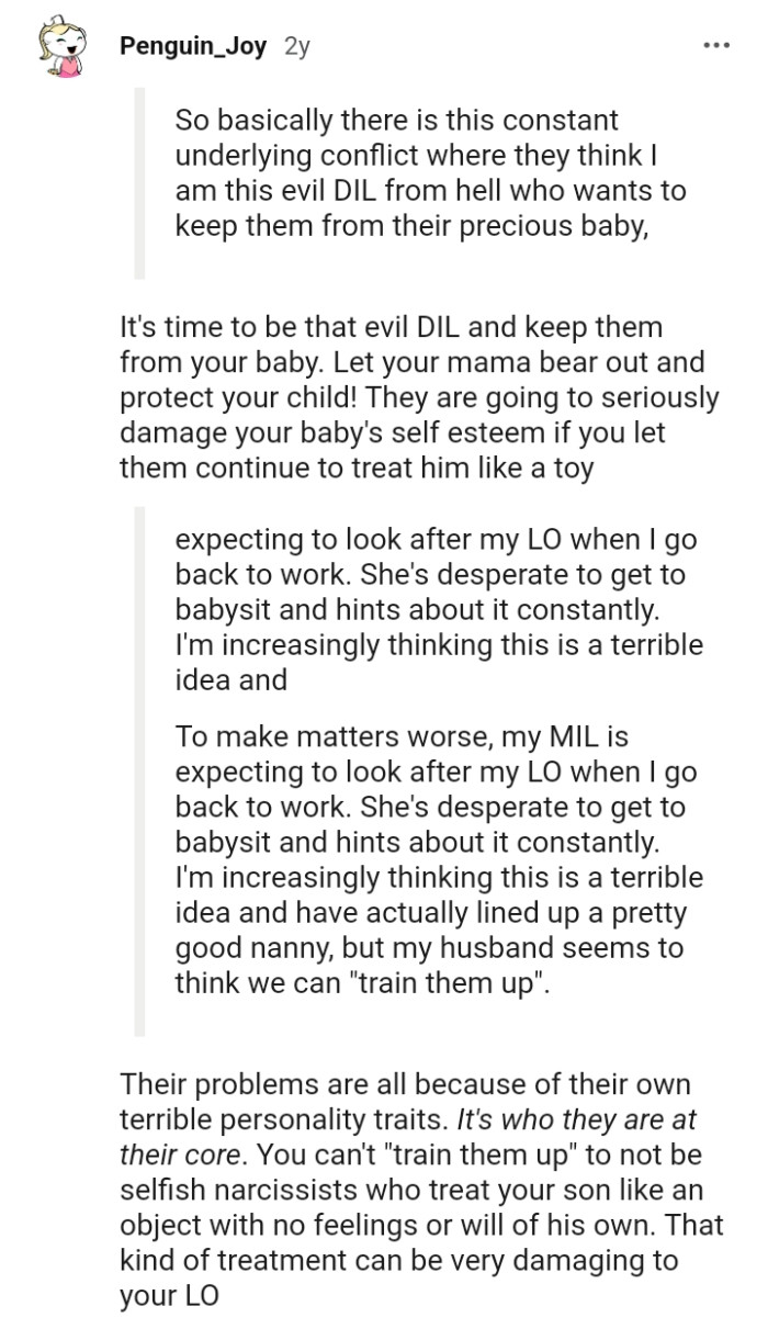 They are going to seriously damage the self esteem of the baby