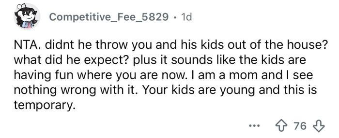 It’s only temporary.