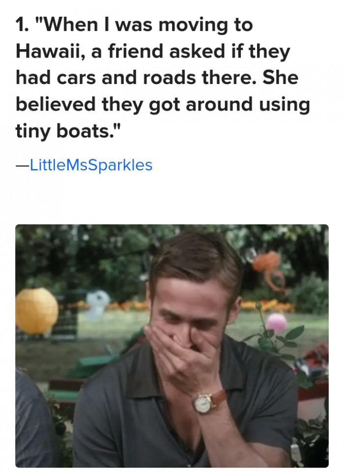 #1 This is the equivalent of trying to know if there is no land on an island.